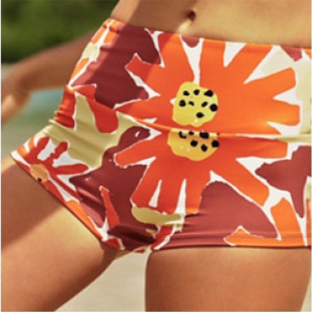 Free People Zulu & Zephyr Wildflowers Boyshort Bikini Bottoms Size 12